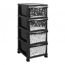  منضدة سوداء اللون طبعة على الوجه