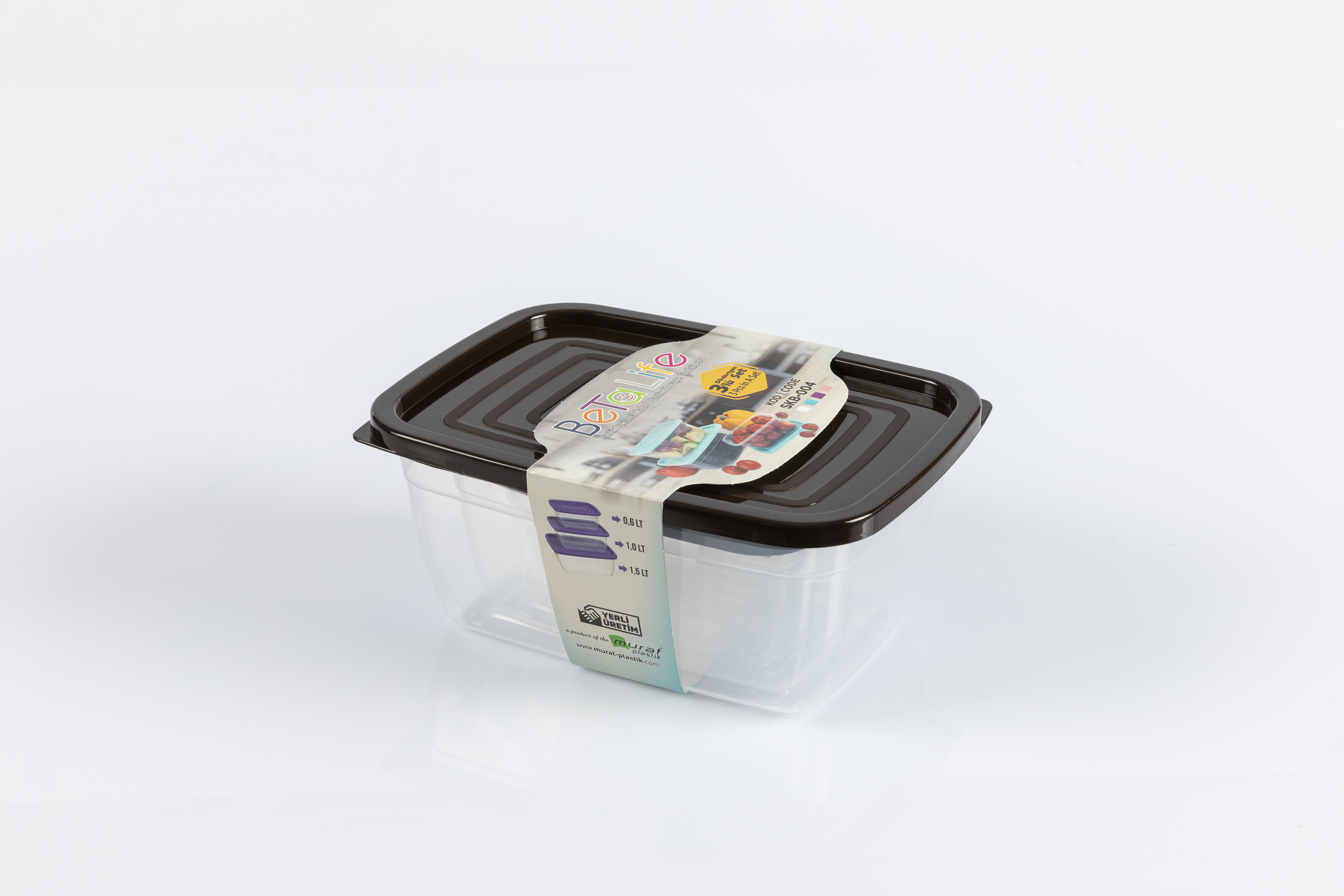 Köşeli Saklama Kabı (0,6 Lt)