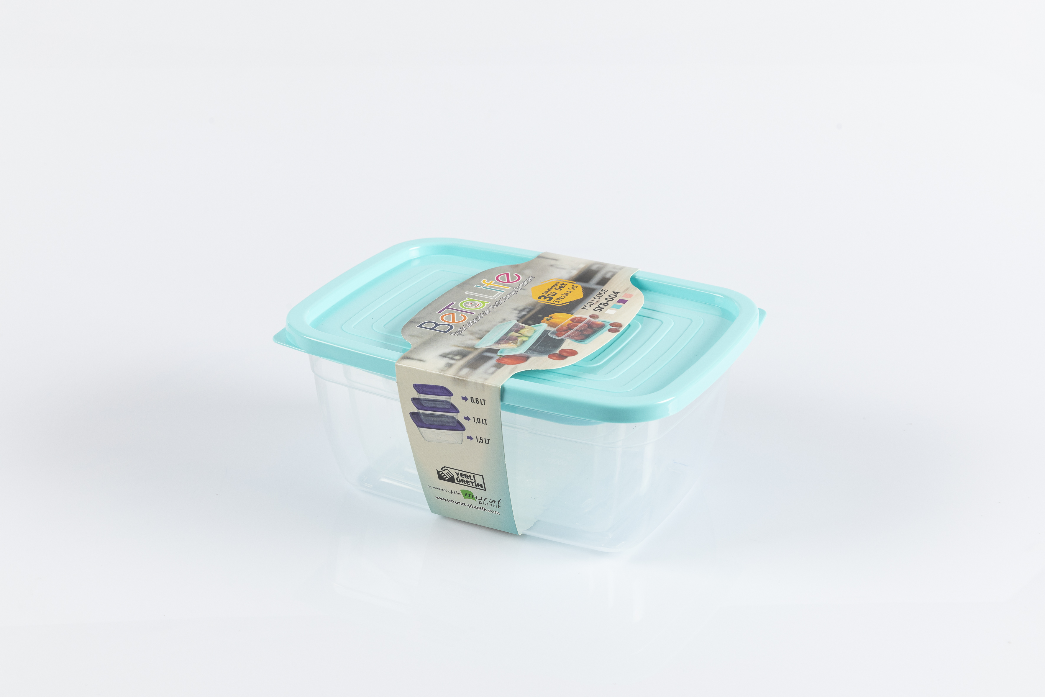 Köşeli Saklama Kabı (1,5 Lt)